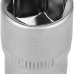 Головка 12 мм1/4" Cr-V,ЗУБР "МАСТЕР" FLANK ,хром. покрытие 27715-12