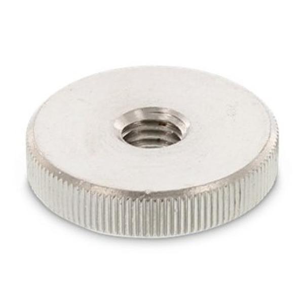 Гайка М 5 DIN 467 круглая низкая рифленая с накаткой нержавеющая сталь А2